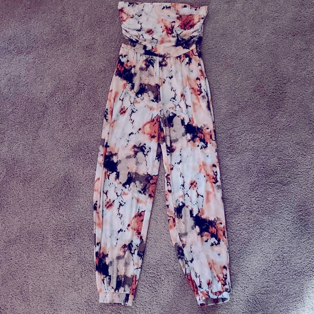 Almost Famous Strapless Jumpsuit